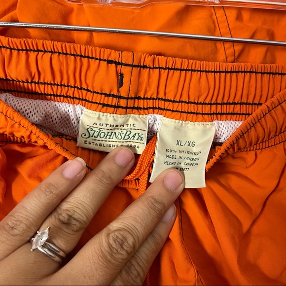 Men's St. John's Bay Orange swim trunks size XL - Picture 2 of 5